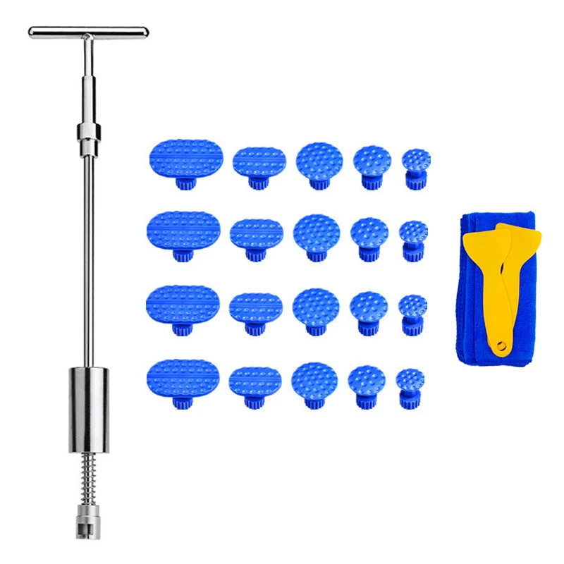 

T-Bar Puller Car Dent Repair Tools Auto Paintless Dent Puller Repair Kit Removal Tool Kit Slide Hammer Reverse Hammer Glue