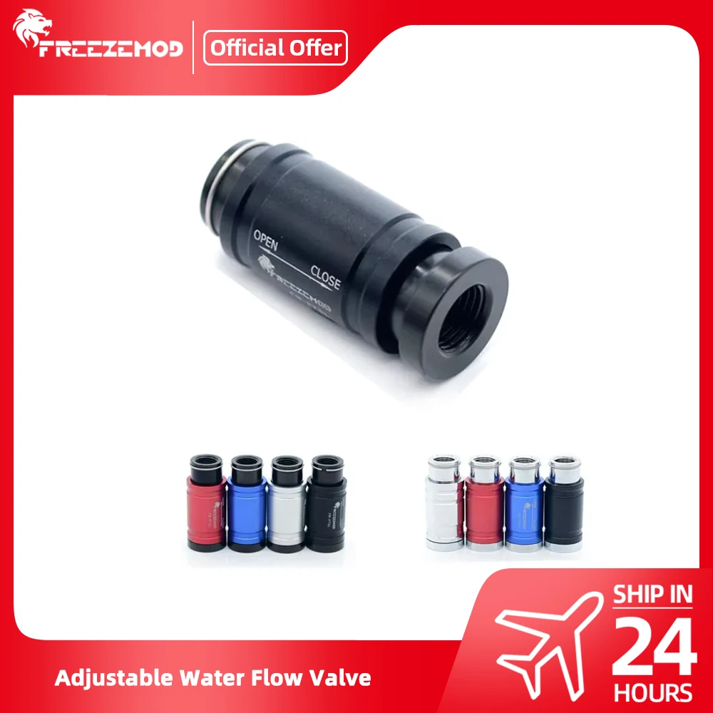 FREEZEMOD Dual Internal Tooth Stop Valve Adjustable Water Flow Valve Double Inner Copper Reservoir Install FM-PTSL