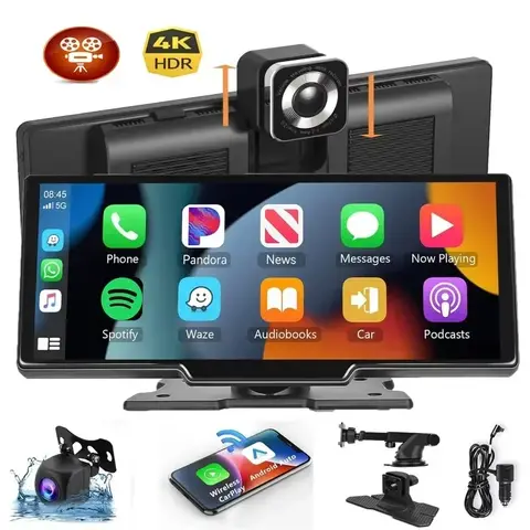 Veclumin C200-DVR 무선 카플레이, DVR, 전면 및 후면 듀얼 녹화, 4K 자동차 GPS 네비게이션, MP5 플레이어 디스플레이, 10.26 인치 Best5 Veclumin C200-DVR 무선 카플레이, DVR, 전면 및 후면 듀얼 녹화, 4K 자동차 GPS 네비게이션, MP5 플레이어 디스플레이, 10.26 인치 Best5