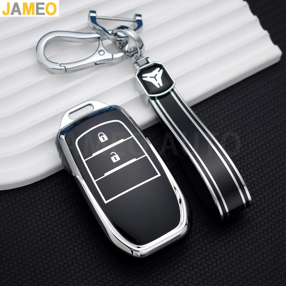 2 Knöpfe TPU Autos chl üssel Fall Abdeckung für Toyota Yaris Cross Hilux Innova Fortuner Camry Land Cruiser Prado Krone Tlk