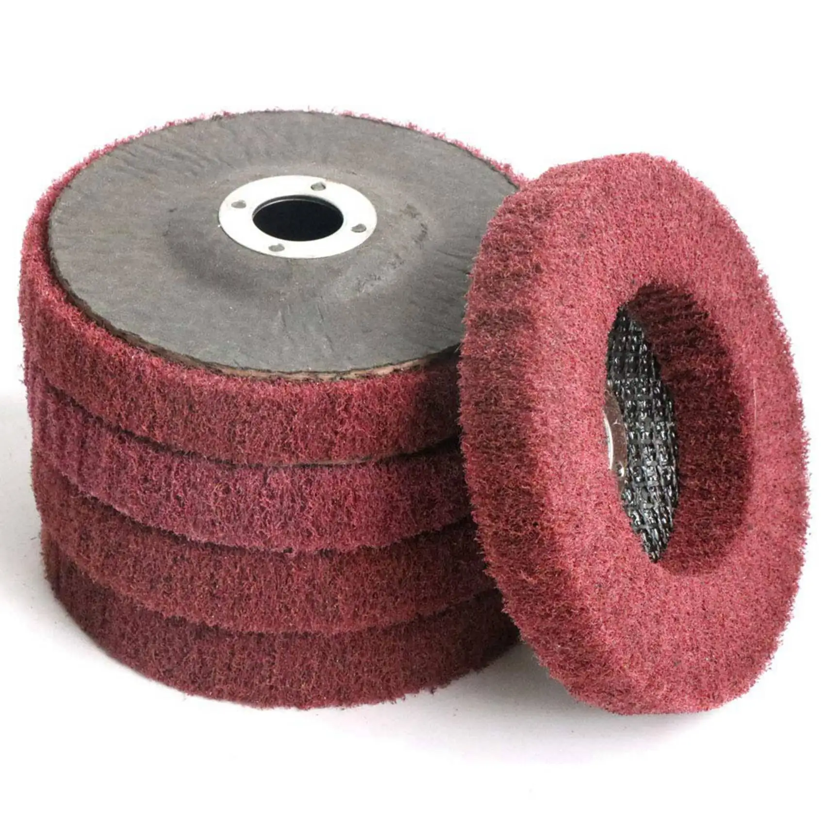 

A20F-25Pcs 4 Inch Nylon Fiber Flap Disc Polishing Grinding Wheel,Scouring Pad Buffing Wheel For Angle Grinder