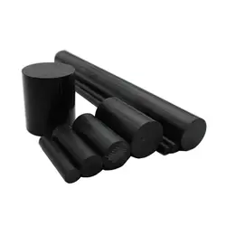 PVC Rod Black Plastic Engineering Round Bar Billet Spacer Diameter 8mm To 200mm