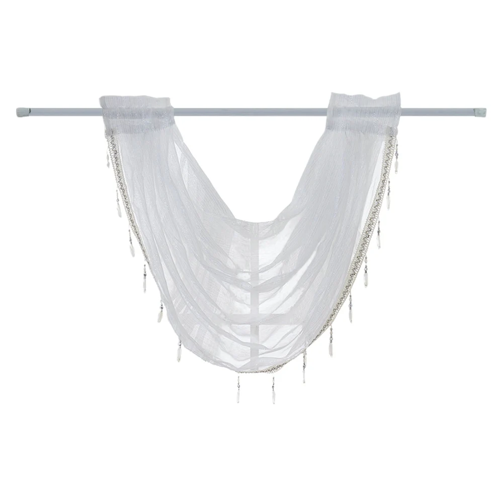 

White Sheer Voile Window Screening Tulle Sheer Curtain Soft Ventilated Elegant Classic Royal Home Decor Practical