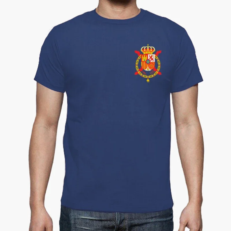 Camiseta Guardia Real Española, 100% Algodón, De Alta Calidad, Manga Corta Casua Top
