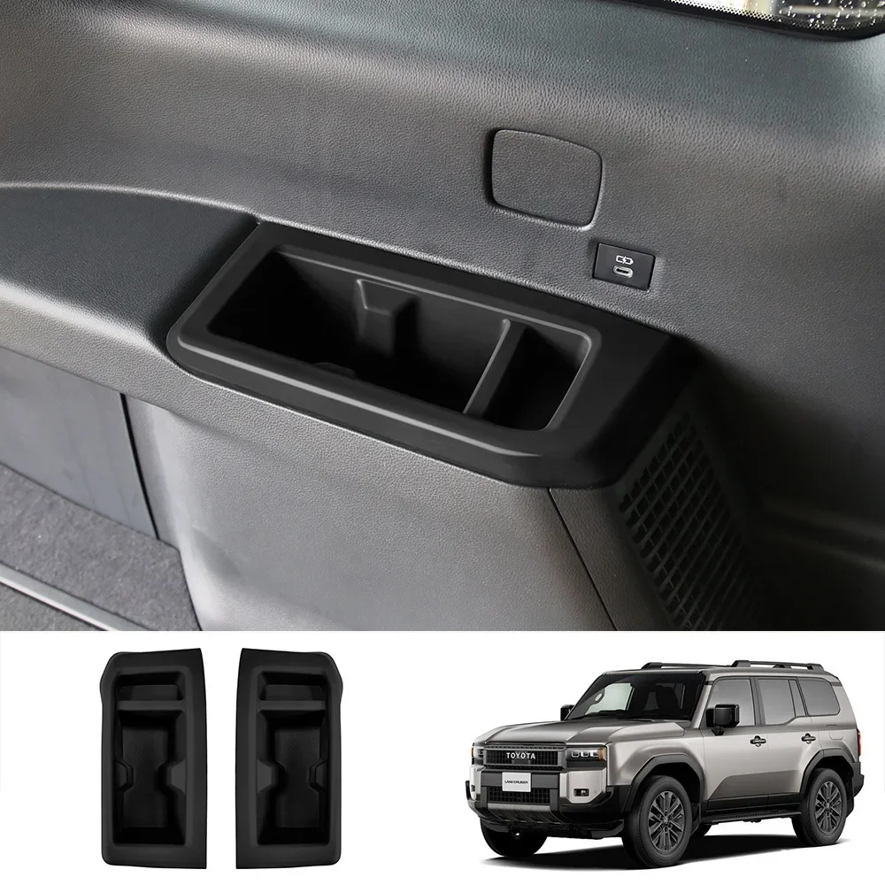 For Toyota Prado 2024 LC250 Third Row Water Cup Holder Frame Silicone Waterproof Interior Decoration Accessories