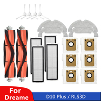 For Accessories Dreame Bot D10 Plus / RLS3D Robot Vacuum Cleaner Hepa Filter Mop Main Side Brush Dust Bag Replacement Parts