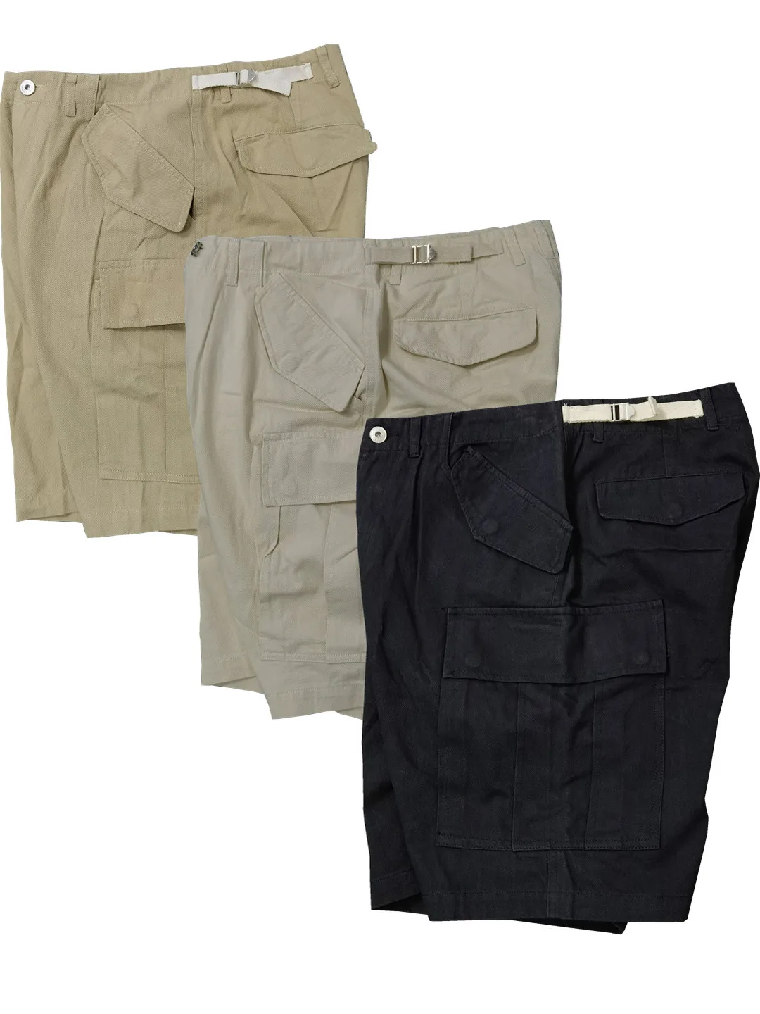 

Retro Loose Wide Leg Workwear orts Five kets Waed Pure Cotton Casual Men's orts Youth Summer Straight Leg Trousers