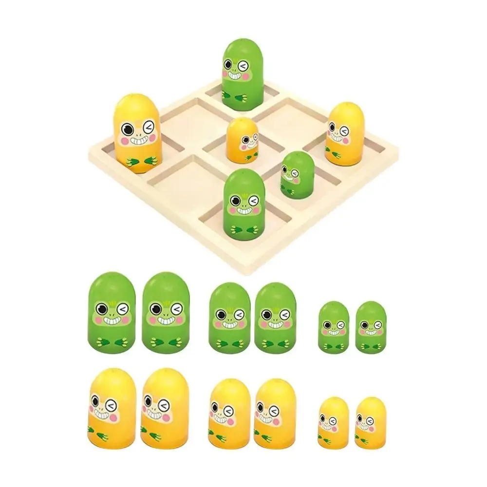 

2 Players Tic Tac Toe Board Game Interactive Educational Big Eat Small Gobble Board Toys Parent-Child Montessori