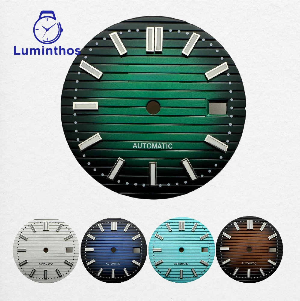 ساعات لومينثوس للرجال شعار S مينا مضيئة 30.5 ملم لملحقات تحويل ساعة NH35