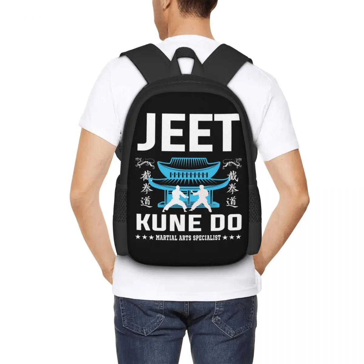 

Jeet Kune Do Dojo Design Student Backpack School Bag Hiking Travel Daypack for Boys Girls Fashion Bookbag Shoulder Bags
