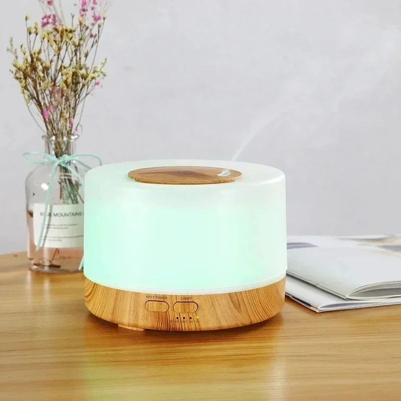 Smart WiFi 500ml Aromatherapy Essential Oil Diffuser Air Humidifier, Connect with Tuya, Alexa and Google Home with 7 LED Colors