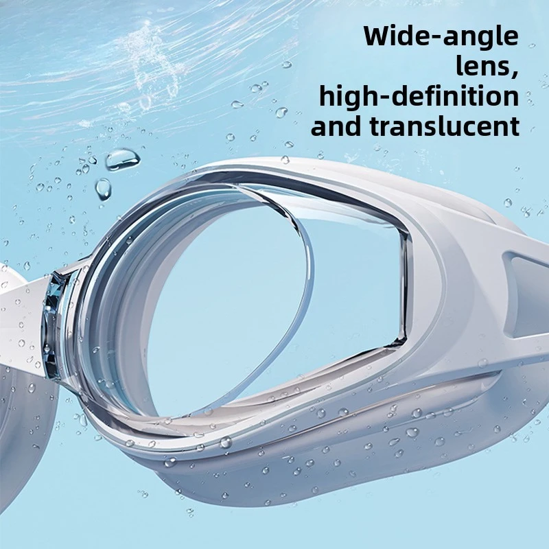 Anti Fog Swimming Goggles Waterproof HD Wide Vision Silicone UV Protection Adjustable Unisex Adult Diving Pool Training Sports
