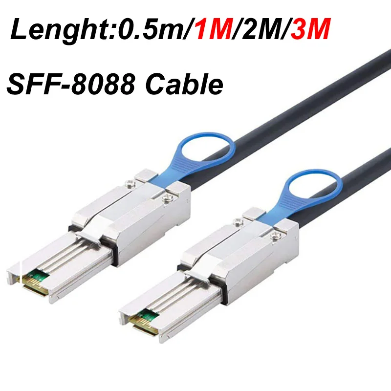 0.5m/1M/2M/3M External Mini SAS Cable SFF-8088 to SFF-8088 26 pin SFF8088 Male Data Serial Attached SCSI Server SAS Cable