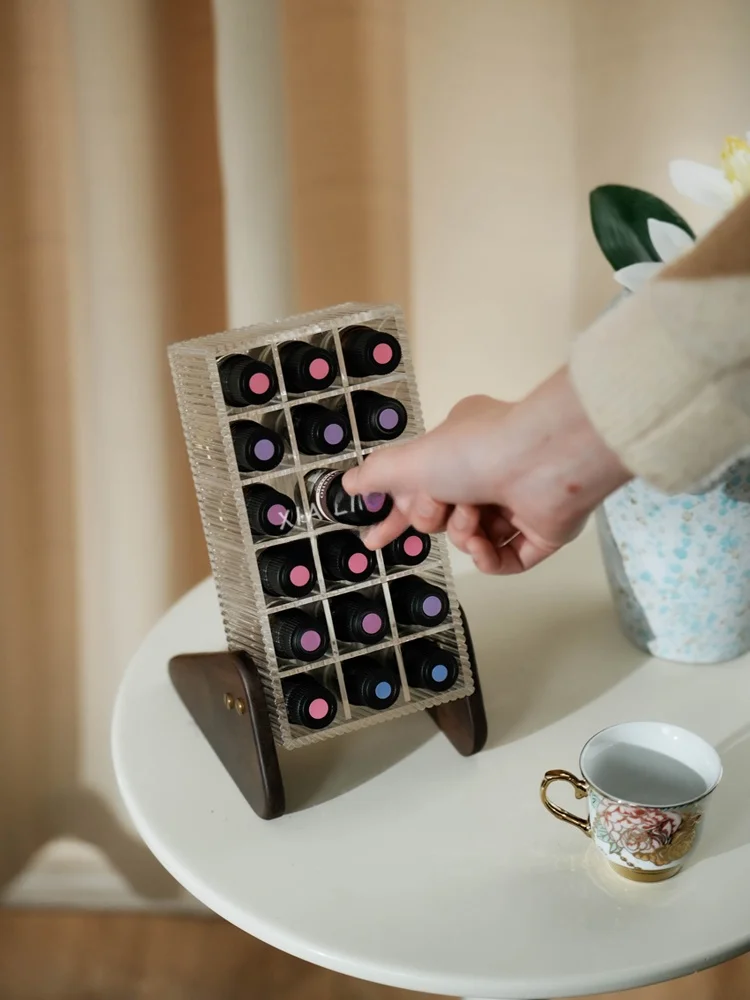 

Акриловый органайзер для эфирных масел большой емкости, подходит для многих флаконов 10 мл, пустых бутылок, высококачественных флаконов с капельными дозаторами