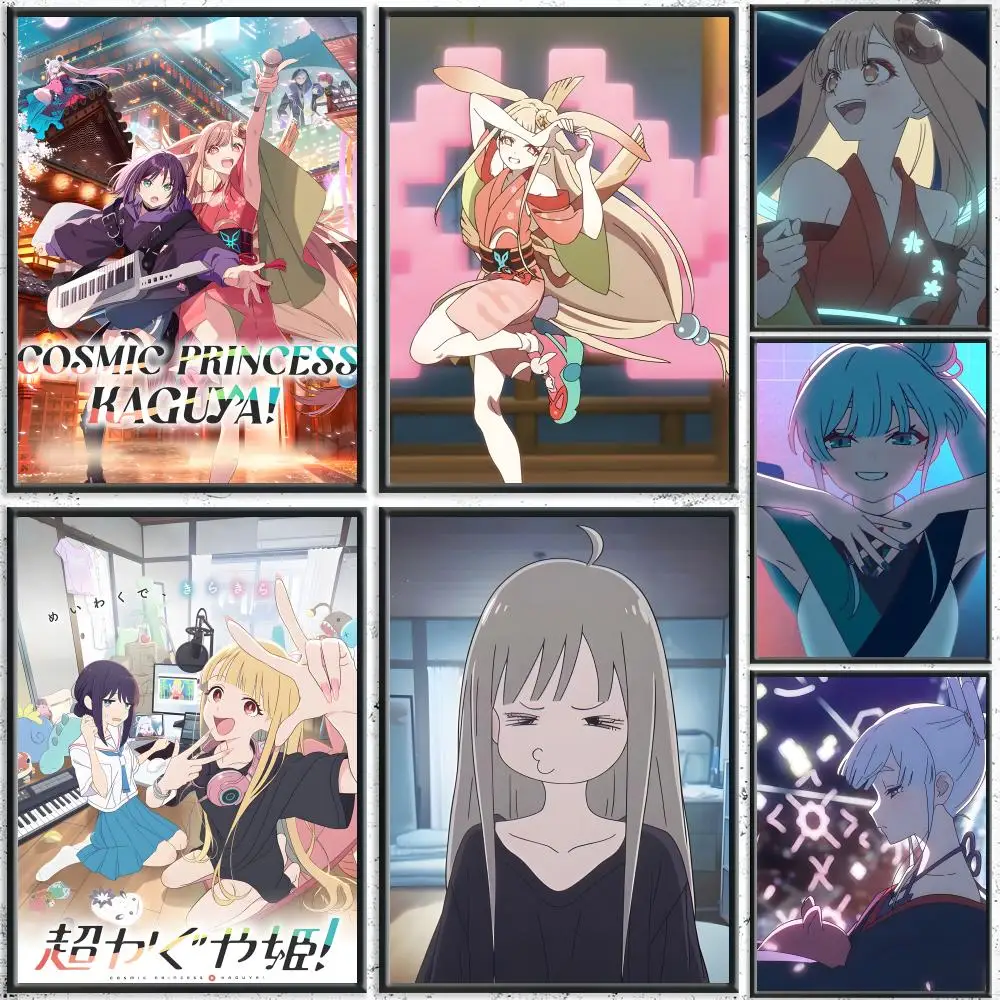 Anime Kosmische Prinzessin Kaguya! Poster HD, wasserfest, selbstklebende Wandkunst – für mehrere Einsatzbereiche, Top-Geschenkidee