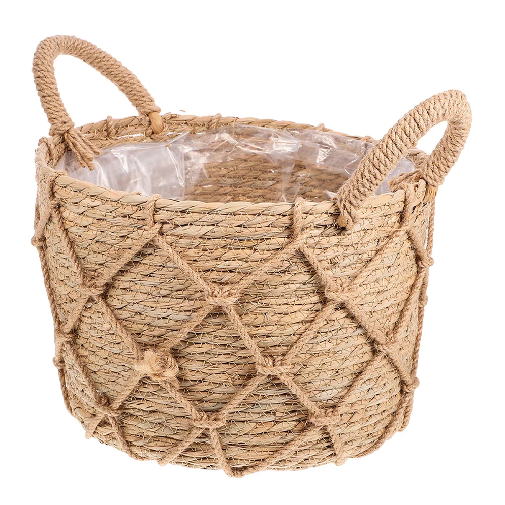 

Woven Flower Basket Natural Handmade Straw Storage Basket For Wedding Party Decor Dried Flower Arrangement Portable Garden