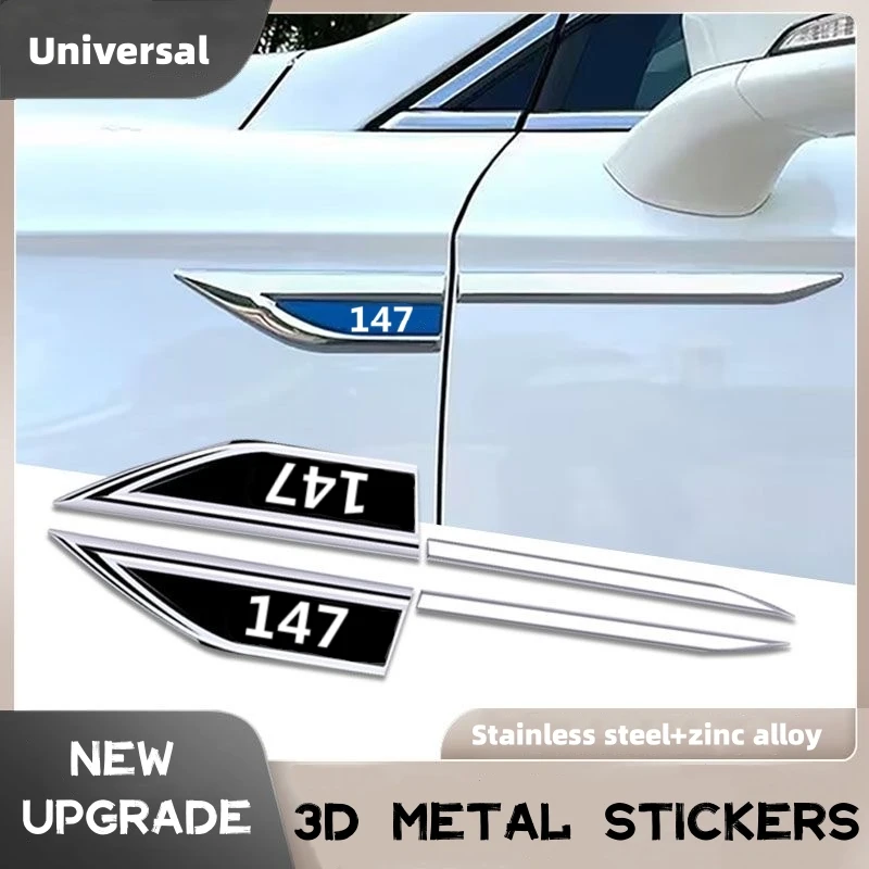 2PCS Car Side Fender Knife Stickers Emblem Badge Decals Trim Styling For Alfa Romeo STELVIO Giulia 159 Giulietta 147 Mito 156