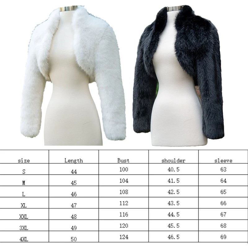 S-3XL Women's Faux Fur Coat 2025autumn Winter Warm Soft Imitation Fox Hair Woven Short Coat Top Evening Party Fur Shawl Jacket