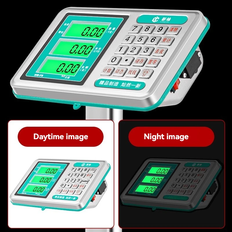 Stainless Steel Folding Commercial Electronic Scale 60KG 100kg Pricing Weight Waterproof Seafood Fruit Table Scale