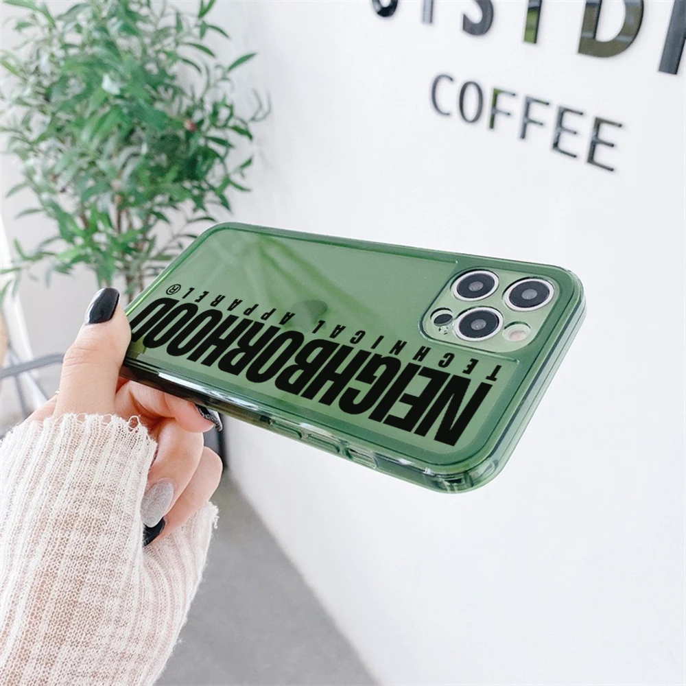 Street Trend Culture Brand NEIGHBORHOOD Frame Soft Phone Case For iPhone 11ProMax SE2022 8Plus 14 13mini 12Pro XSMax XR Cover