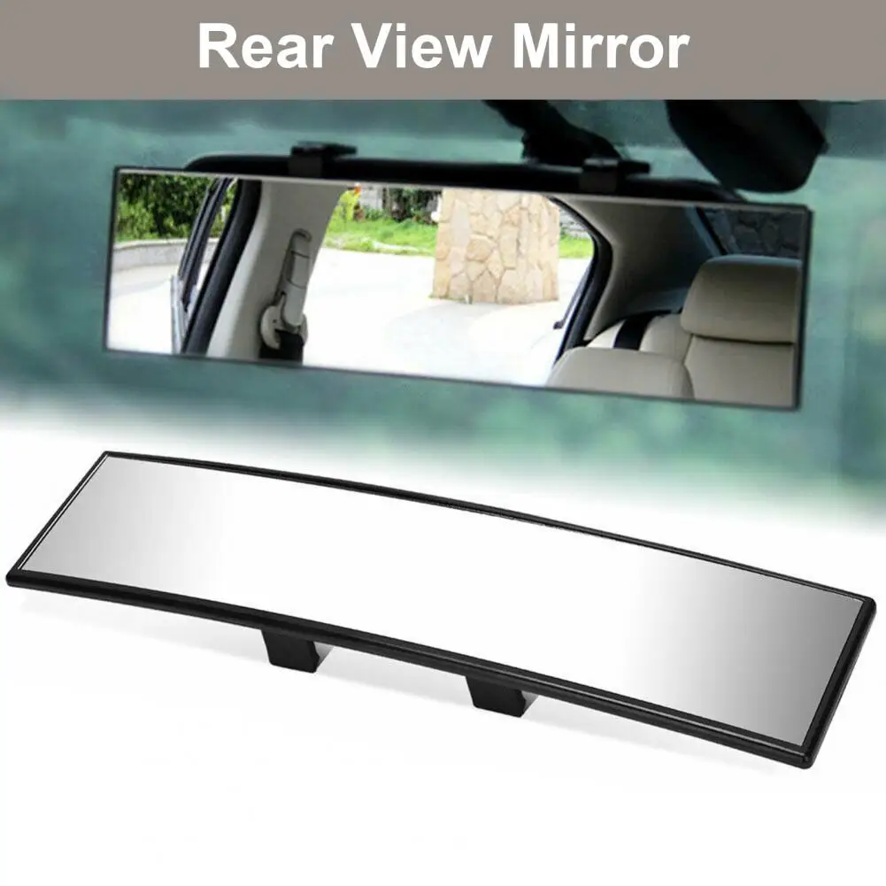 

Durable Rearview Mirror Wide Application Superior Glass 300mm Inside Curved Mirror Portable Rear View Mirror for Car