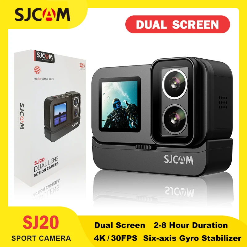 Sjcam Sj20 Dual Camera Dual Lens 4K Action Camera Waterdicht 5G Wifi Touchscreen Action Cam Camera Sport Helm Nieuw In 2024