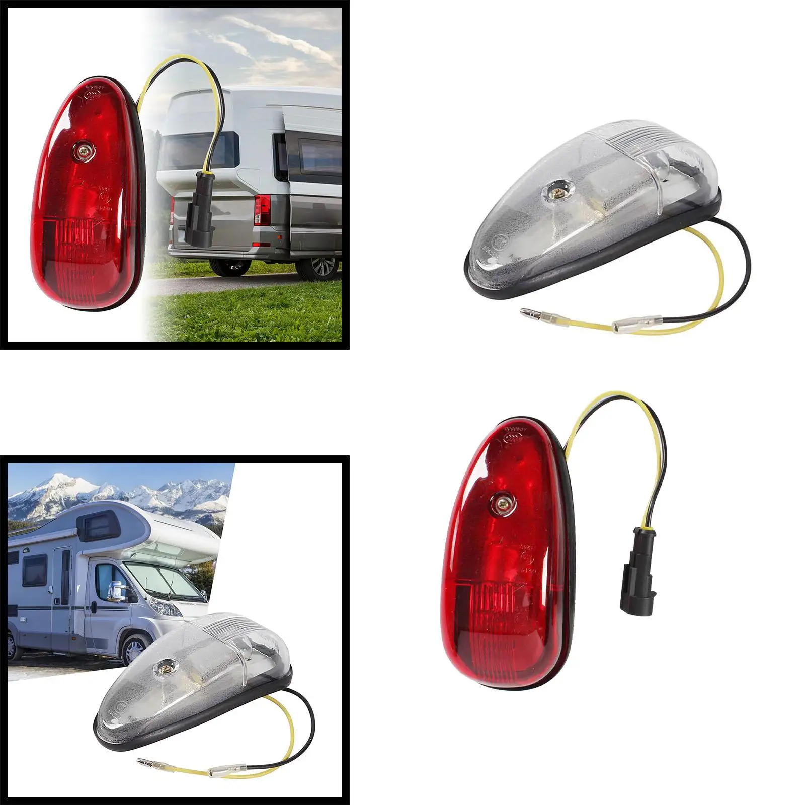 Luci di posizione esterne generiche per camper LED, accessori per montaggio superficiale con prestazioni stabili, accessori per camper 12V per auto camper con rimorchio