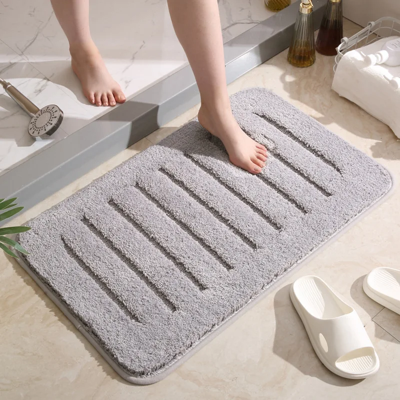Super Thick High Pile Bathroom Floor Mat Water Absorbent Anti-Mold Bath Mat for Hotel Home Bathtub Bedroom Entrance