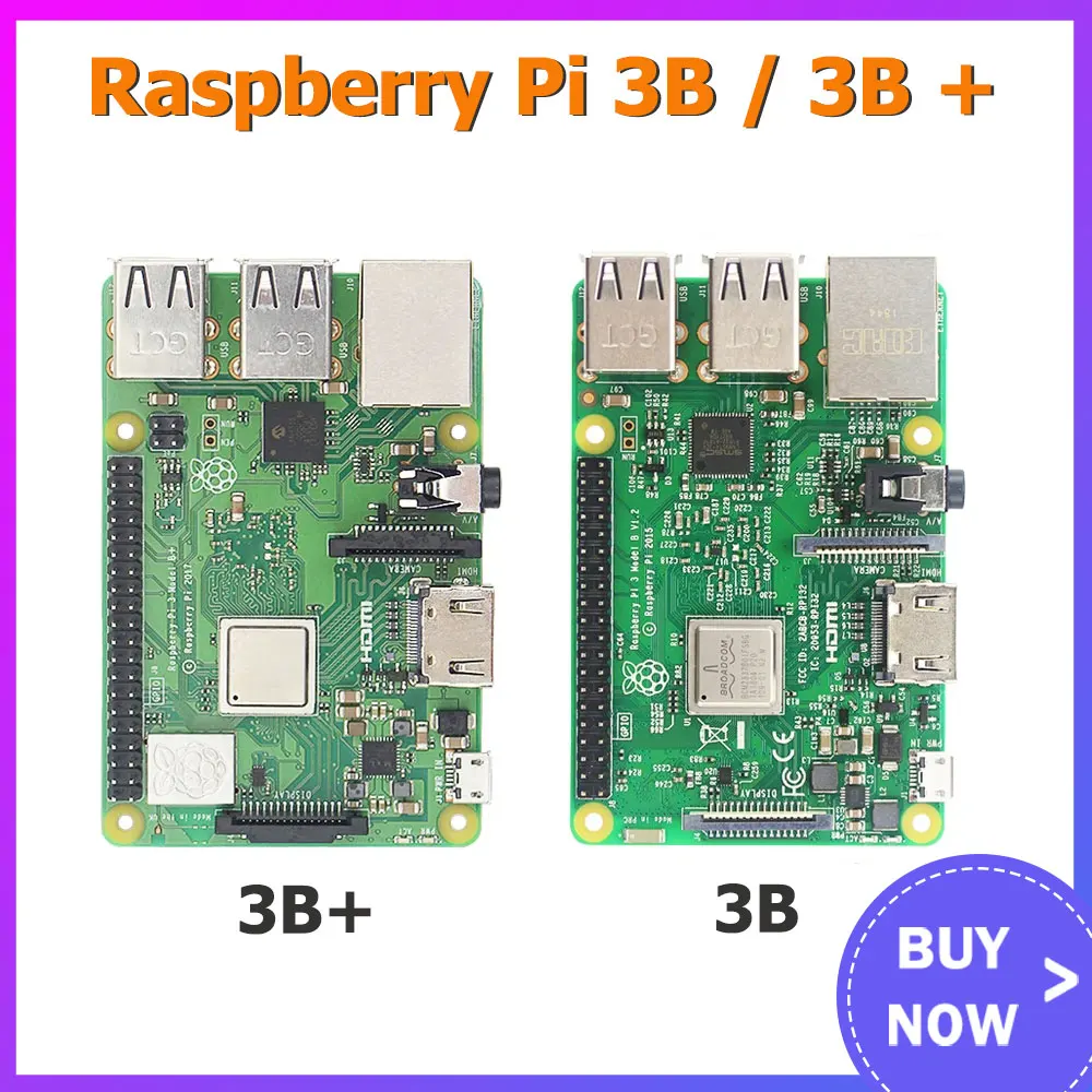 Raspberry Pi 3 Model B Plus/Raspberry 3 Model B Board 1.4GHz 64-bit Quad-core ARM Cortex-A53 CPU with WiFi & Bluetooth