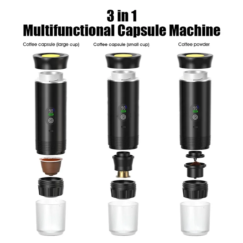 ABVA-Electric For Camping Coffee Machine, Car Self-Heating Espresso Machine, Portable Travel Coffee Maker