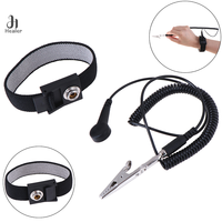 Anti Static Bracelet Electrostatic Cordless Wireless Adjustable ESD Discharge Cable Wrist Band Strap Hand With Spare Wristband