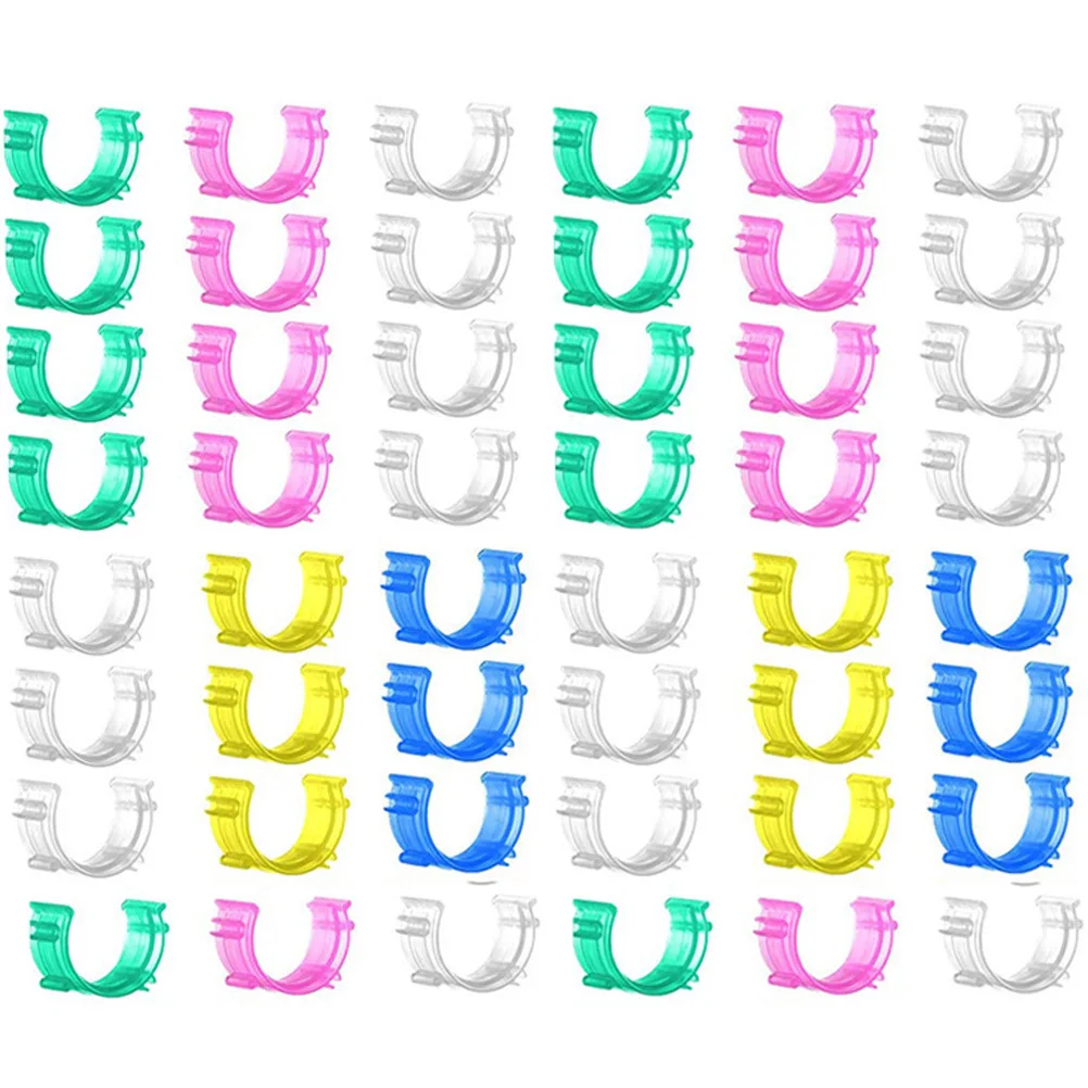 

100Pcs Anti-Drop Half Moon Sewing Creel Clamps Durable Plastic Colorful Thread Clips for Sewing Bobbin Holder Tool