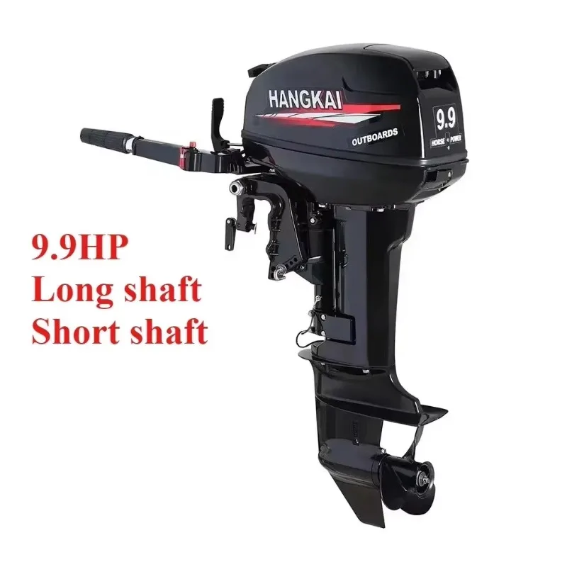 9.9HP 2 Stroke Outboard Boat Motors 246cc Tiller Control Short and Long Shaft Engine CDI Ignition System Water Cooling System