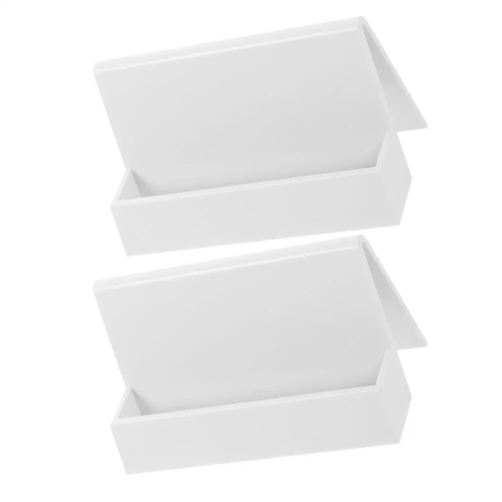 

2Pcs Business Card Holder Office Organizer Creative Design Compact Size Durable Material Desktop Cards Organizer Storage Rack