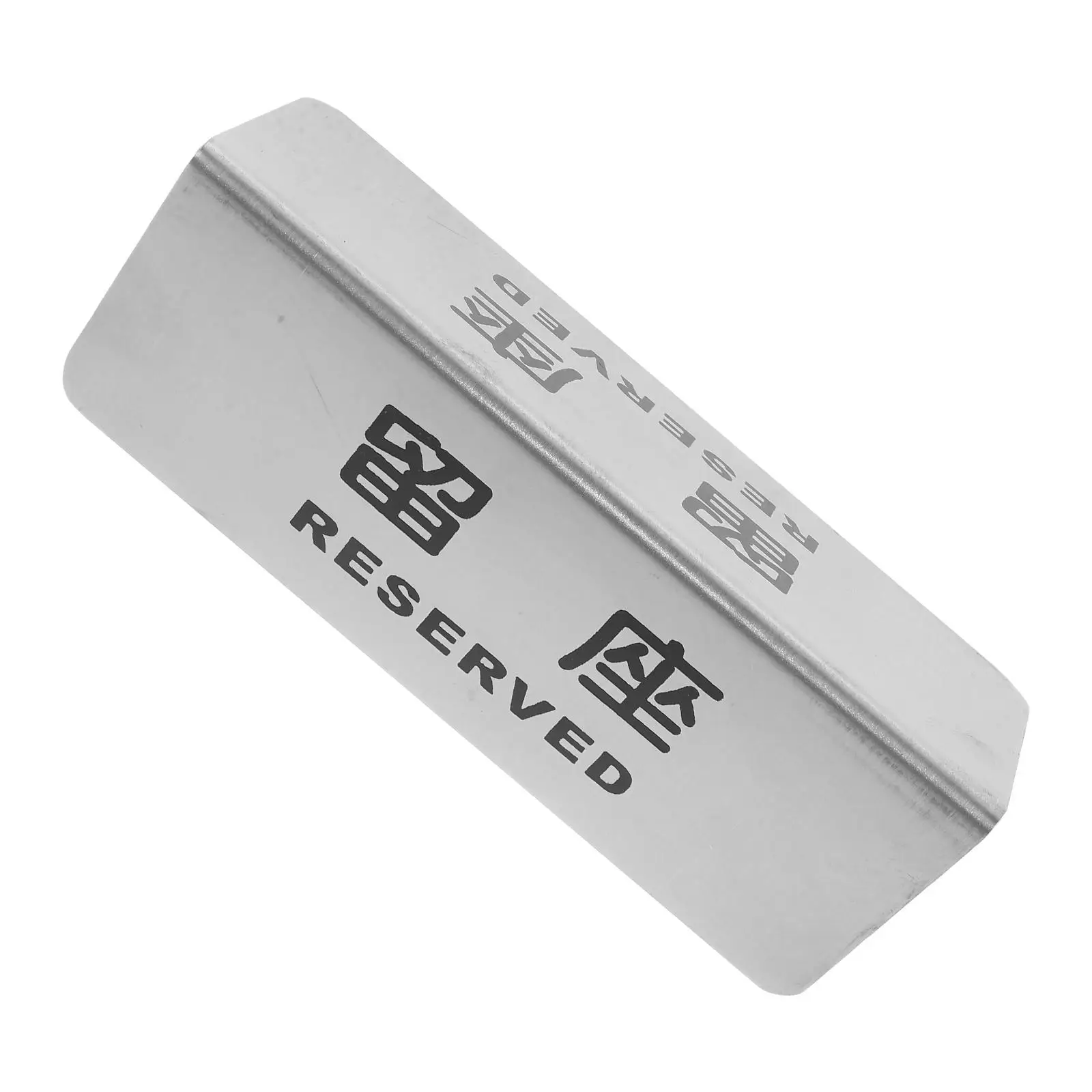 

Stainless Steel Table Number Signs Reserved Seat Cards Restaurant Cafe Seating Design Material Clear Words