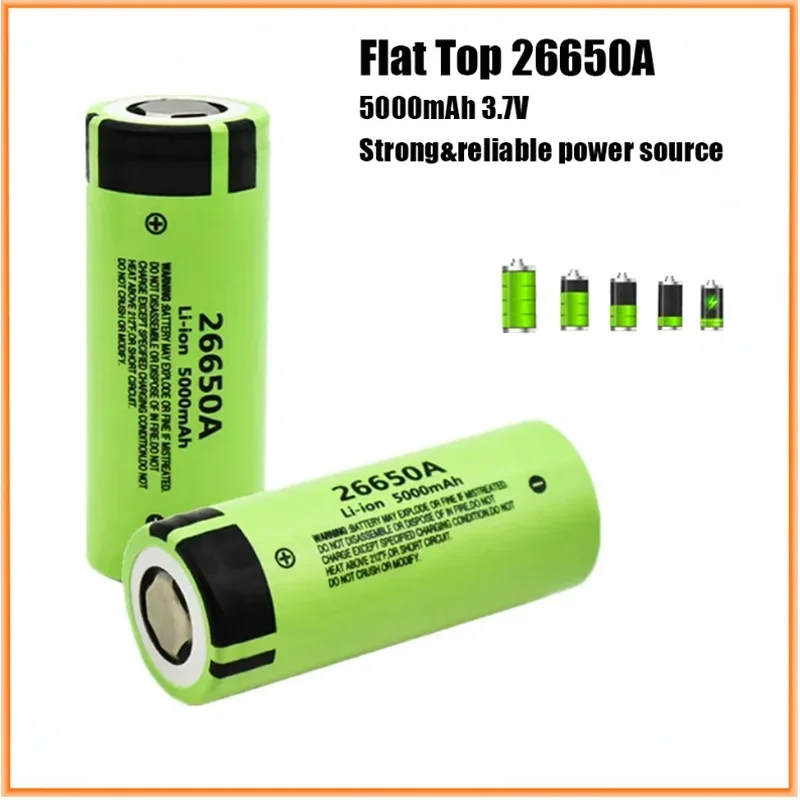 Batterie Rechargeable Lithium-ion 3.7V5000mAh Batterie D\'alimentation 26650 20A Adaptée Aux Outils Électriques De Lampe De Poche