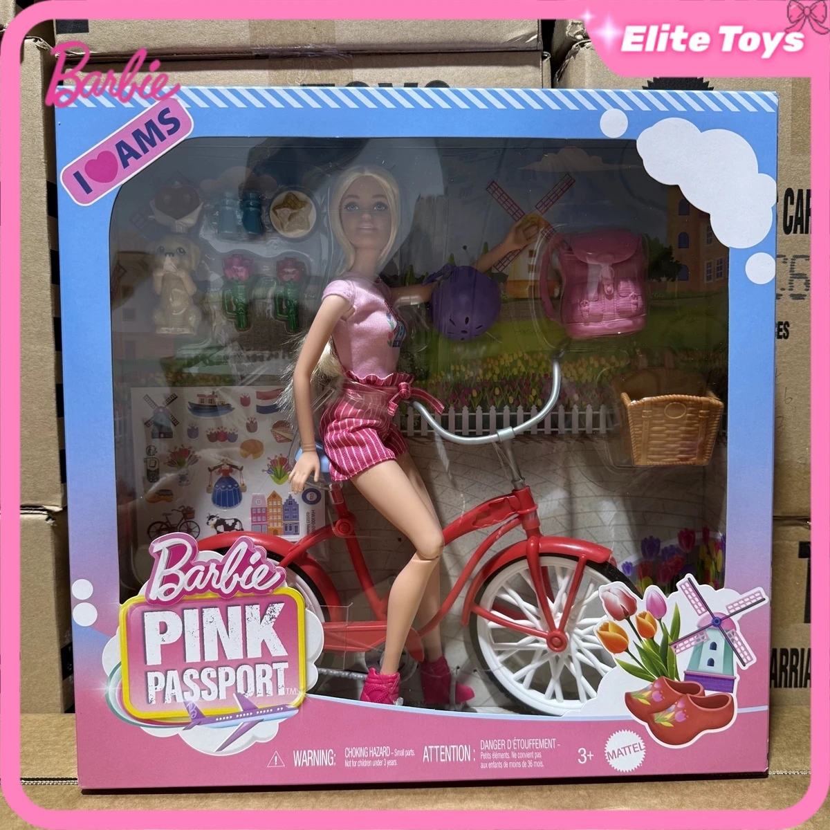 Barbie Doll Relaxing Sunny Afternoon Biking Adventure Set Bicycle Accessories for Girls Imaginative Play Creative Birthday Gift