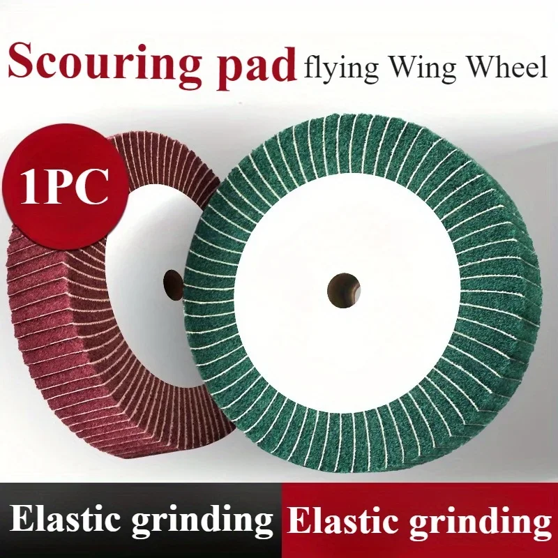 

1pc Flying wing wheel,fiber wheel,nylon polishing wheel, stainless steel polishing disc,rust removal artifact scouring pad