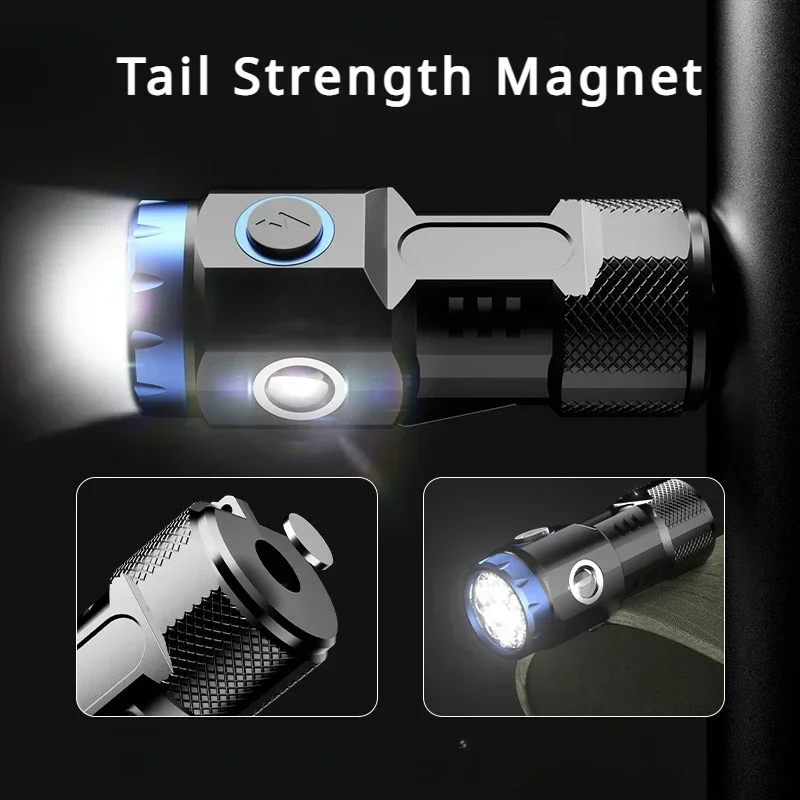 Super Bright LED Flashlight USB Rechargeable Flashlights Powerful Tactical Flashlight Waterproof Torch with Built-in Battery