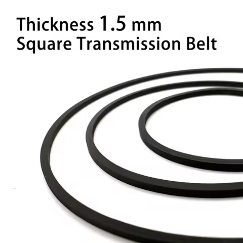 1Pcs 1.5mm Width Square Rubber Belt Cassette Tape Recorder Deck Transmission Belt Repeater CD DVD VCD Universal Accessories