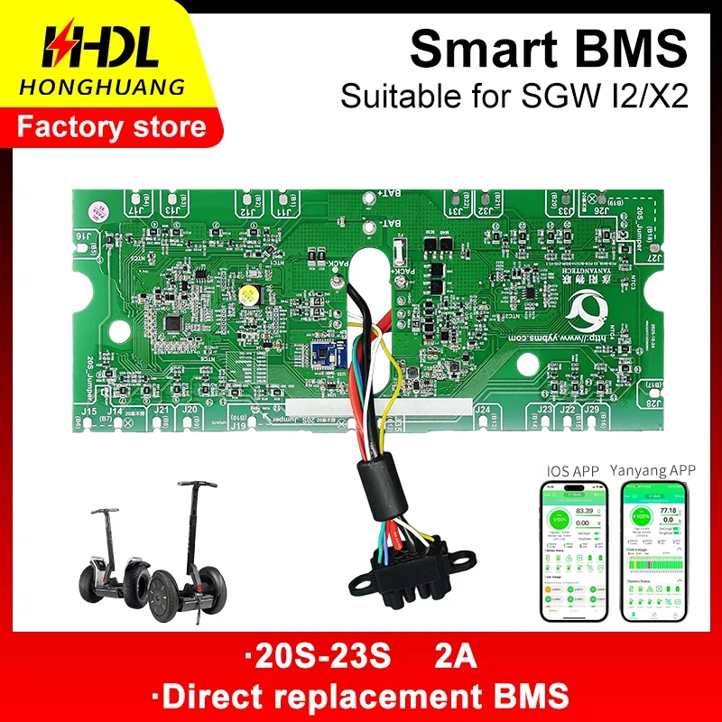 1PC Smart BMS 20S-23S for Segway SGW Lithium LiFePo4 Battery Protection Board Battery Management System Bms with Bluetooth RS485