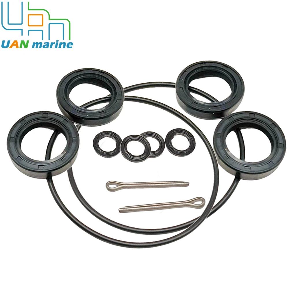 09282-2500 Lower Unit Seal Kit with Prop Shaft Oil Seal O-Ring Gasket for Suzuki Outboard 09280-92004 09204-03003 09168-10022