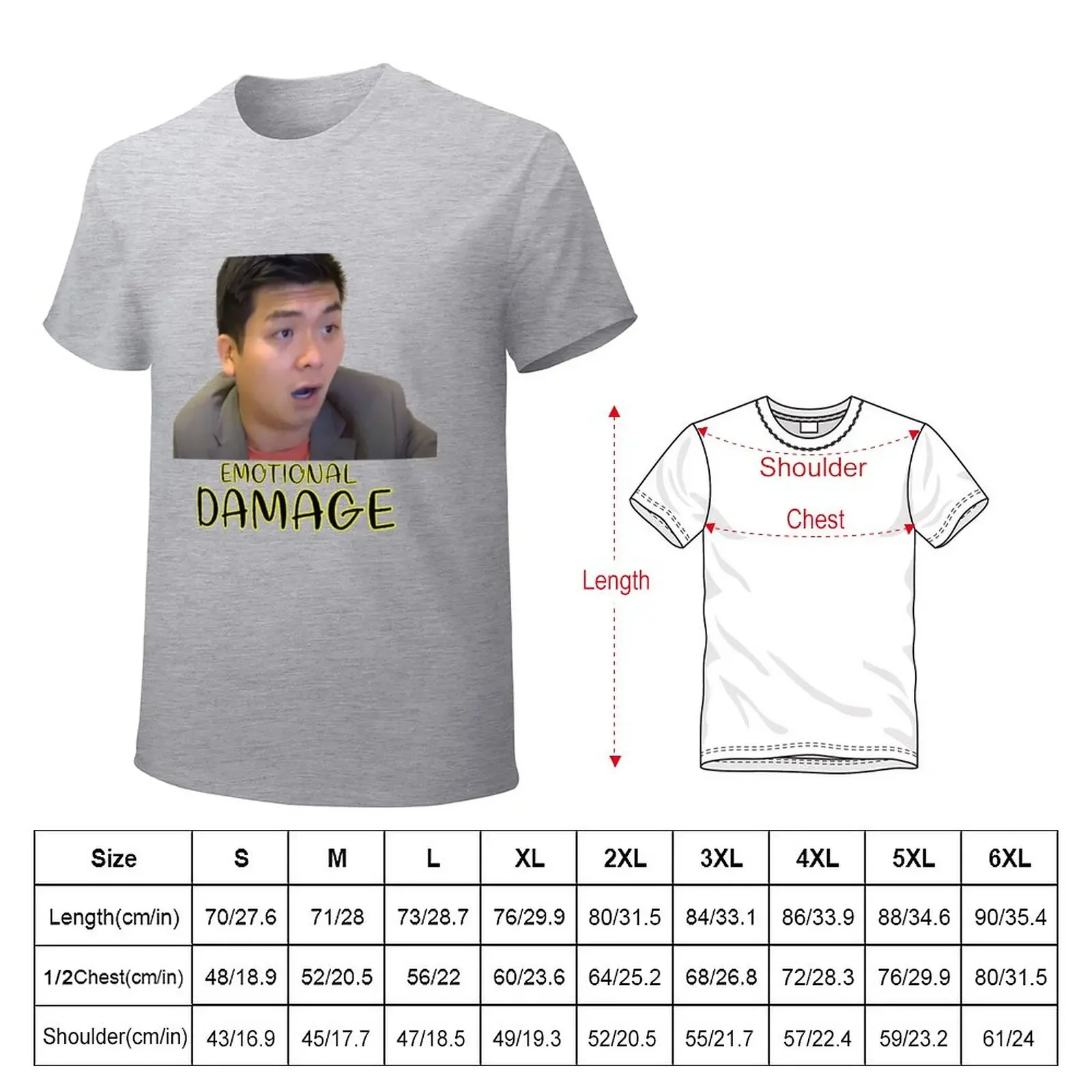 Emotional Damage Steven He, funny meme T-Shirt Blouse cute clothes quick-drying men workout shirt