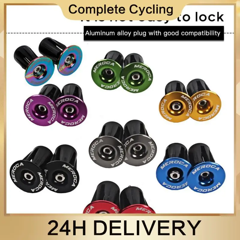 

1 Pair Bicycle Grips Plugs Bike Handlebar End Plugs Anti-slip Firm Handlebar Caps Plastic Practical Bike Grips Accessory