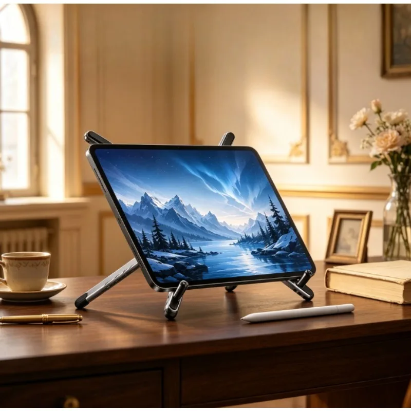 Laptop Stand with Magnetic Adjustable Foldable Portable Height Riser for Gaming Notebook, Office Desk, Phone & Tablet Holder