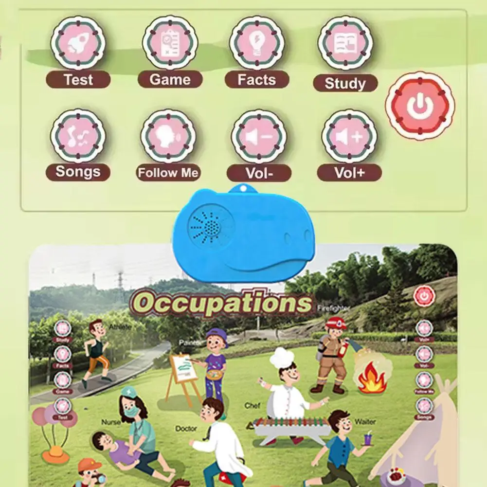 Interaktywny tabliczka z alfabetem, mówiący ABC, elektroniczny plakat edukacyjny, zabawka edukacyjna dla przedszkolaków, prezenty dla maluchów i dzieci.