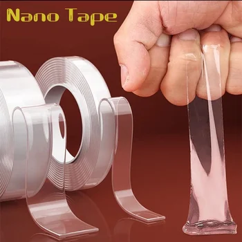 Super forte nano fita dupla face extra forte adesivo antiderrapante fita transparente à prova dwaterproof água para cozinha banheiro