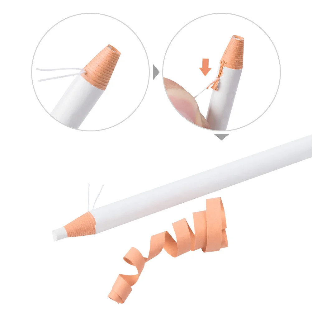 

2pcs Waterproof Eyebrow Pencils Makeup Liners For Women Delicate Eyebrow Drawing Tools White High-Quality Wood Refills Long