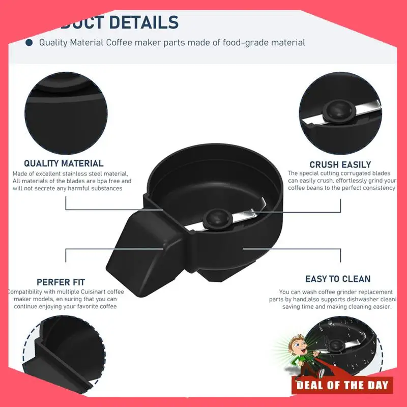 Cesta moedor de cafeteira, entrega em 24 horas, DGB-500GRD, para cuisinart, vários modelos, DGB-475, DGB-475BK, substituição de moedor de café