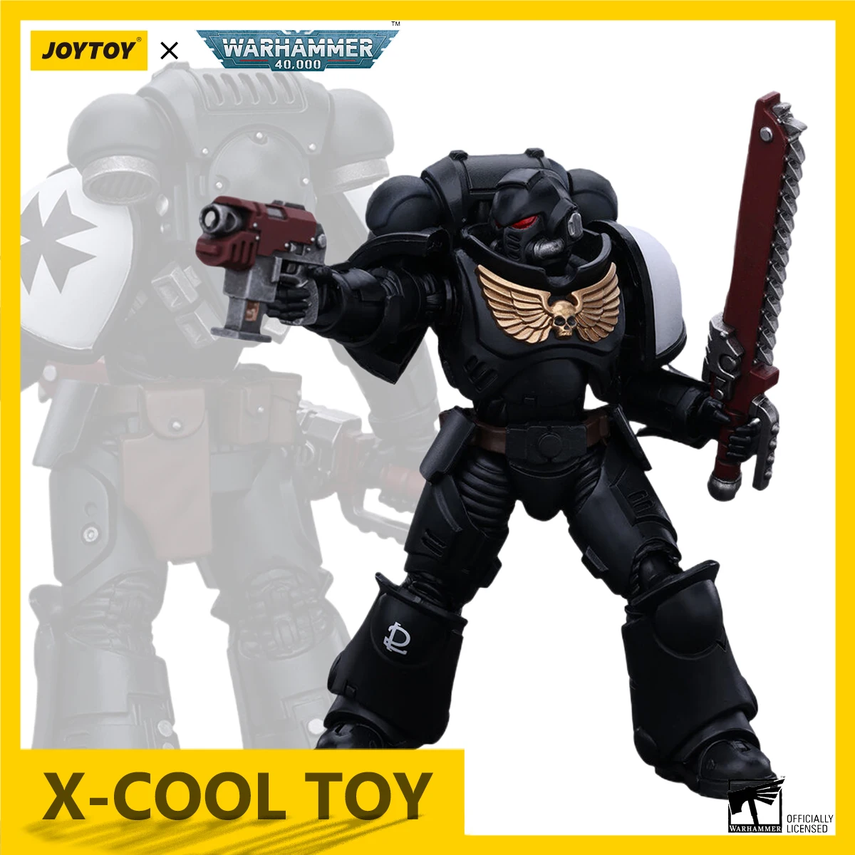 JOYTOY Warhammer 40K Space Marines Figuur Black Templars Outriders Brother Valtus Action Figure Gezamenlijke Beweegbare Beeldje Model Speelgoed